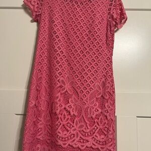 Elegant Pink Lace Dress